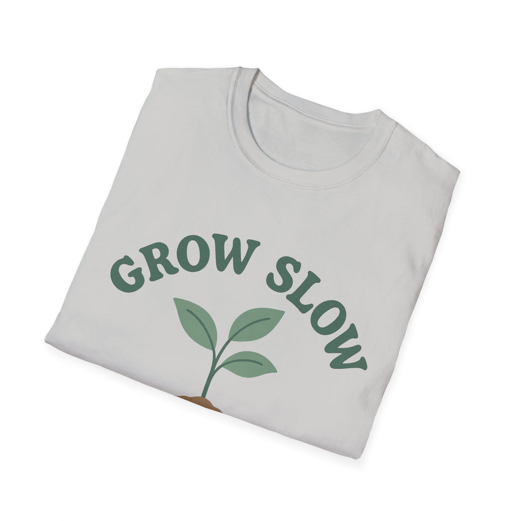 Grow Slow Live Slow T-Shirt | Relaxed Typography Tee