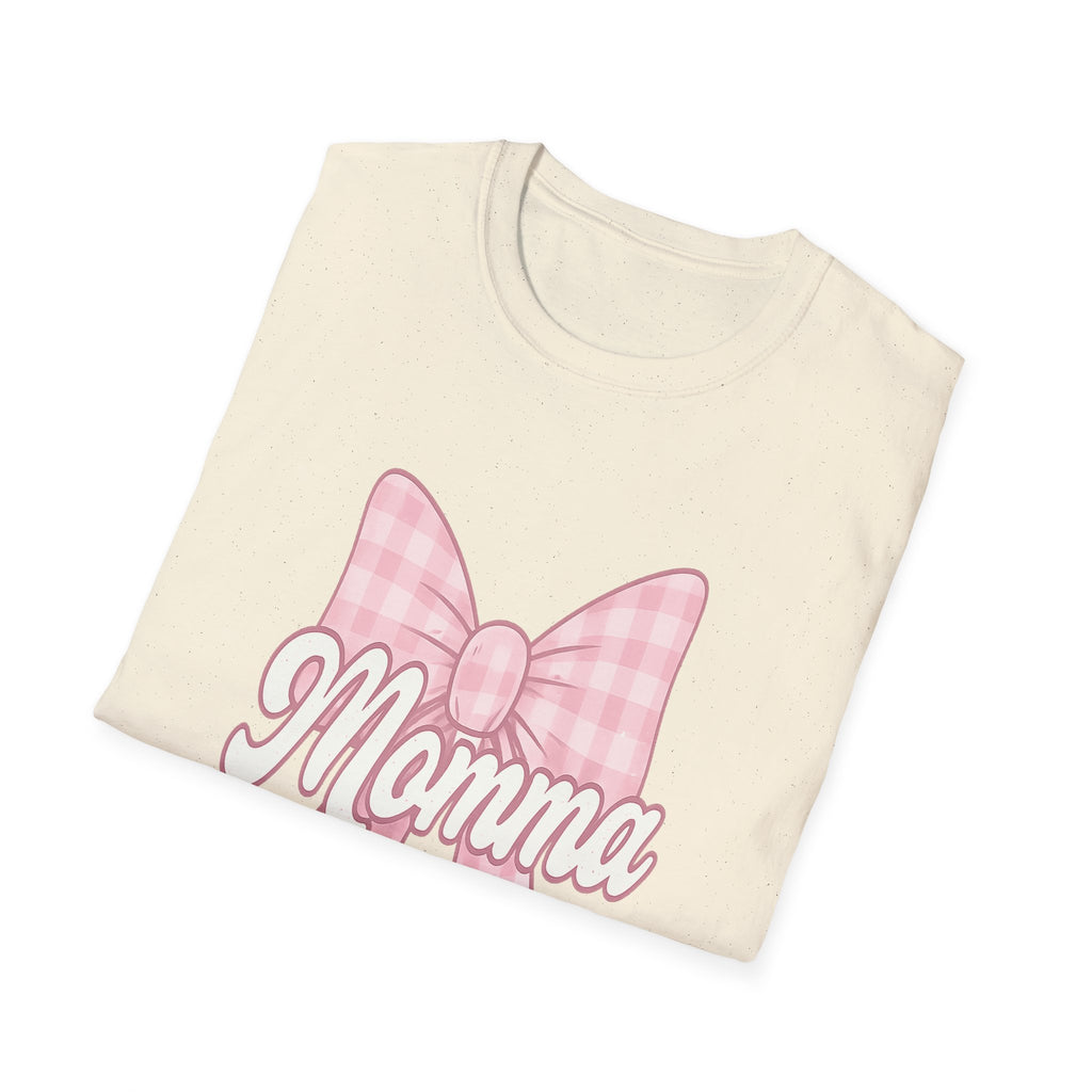 Pink Momma Bow T-Shirt  Mom Shirt, Bow Graphic
