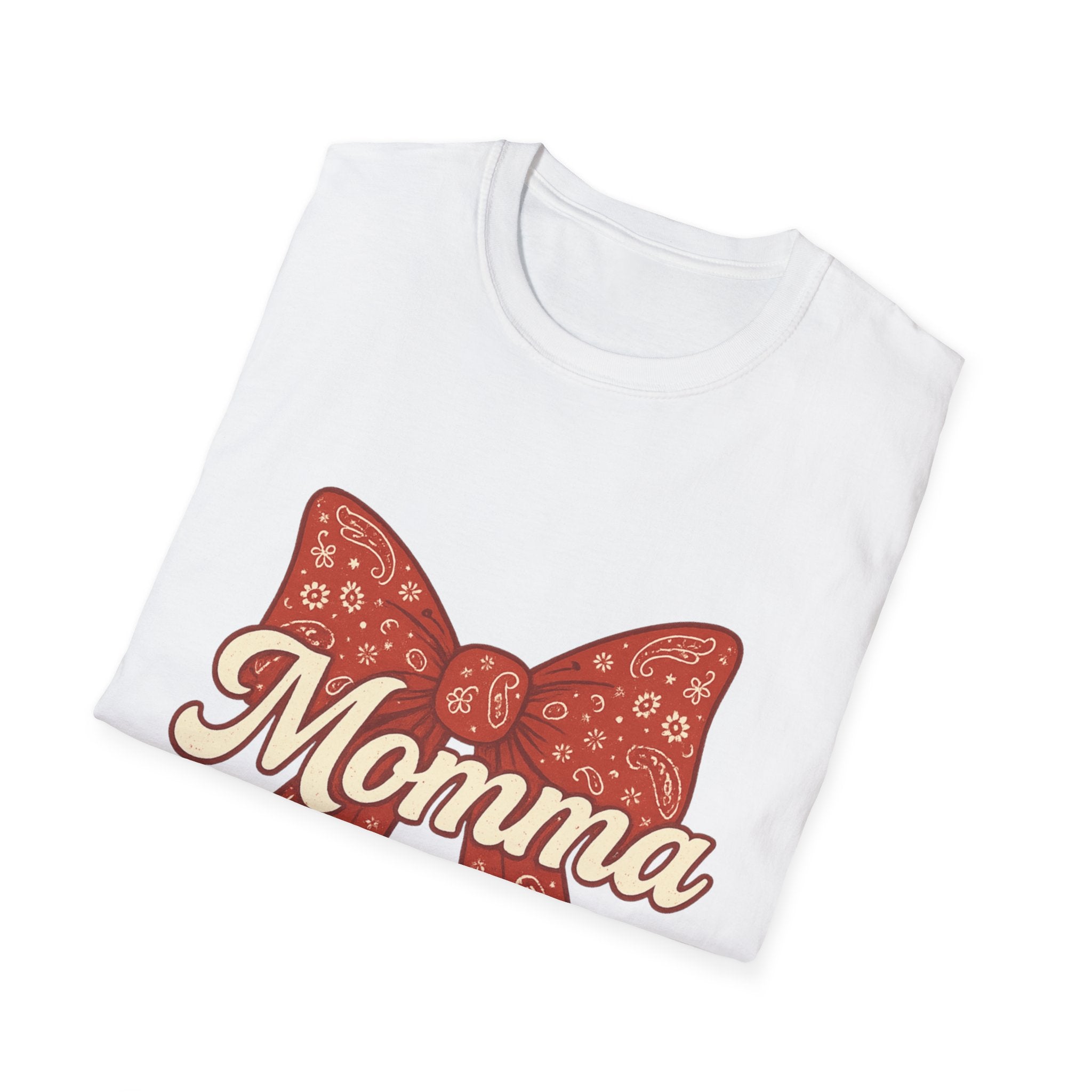 Ribboned Momma Bow southern boutique style T-Shirt | Momma Bow Tee