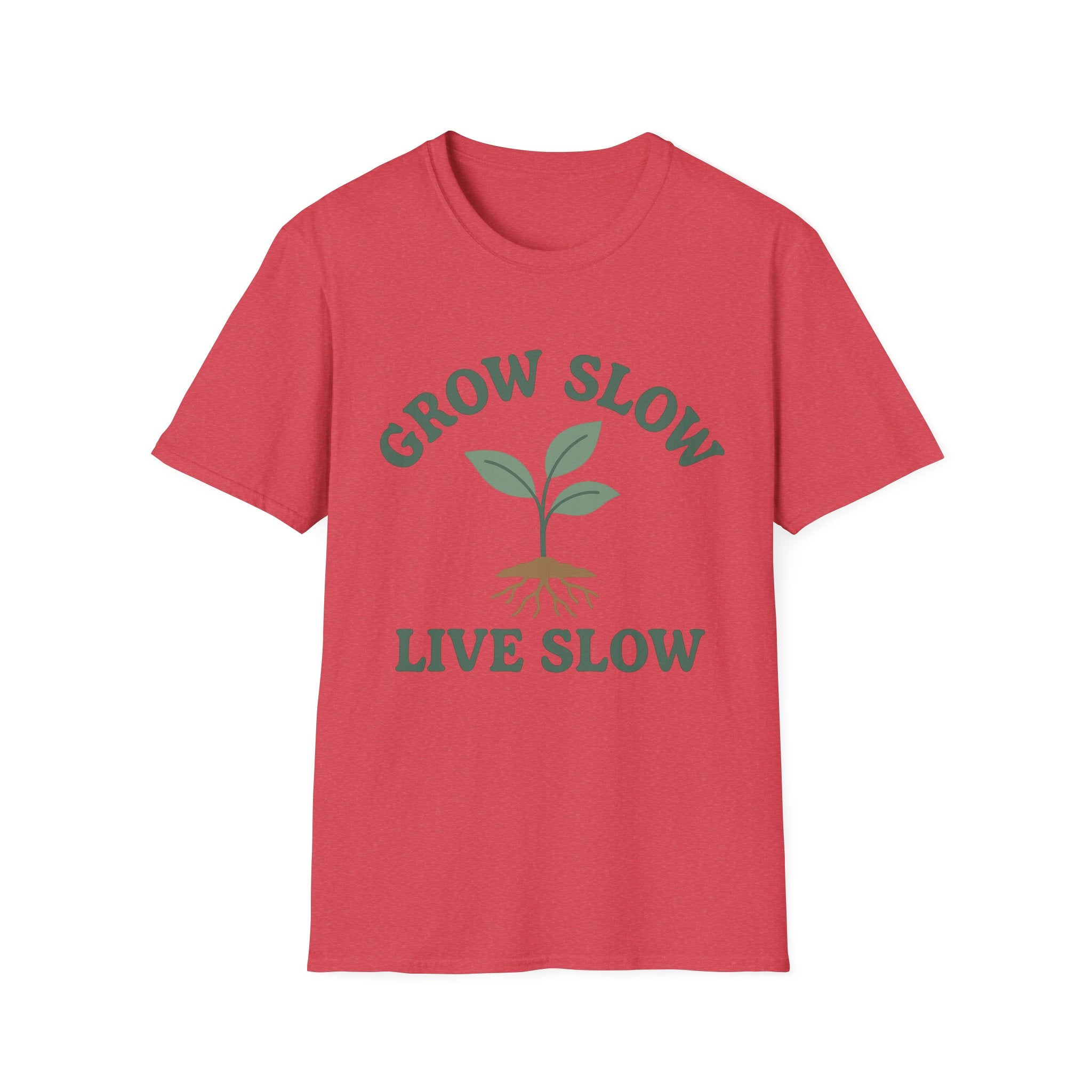 Grow Slow Live Slow T-Shirt | Relaxed Typography Tee