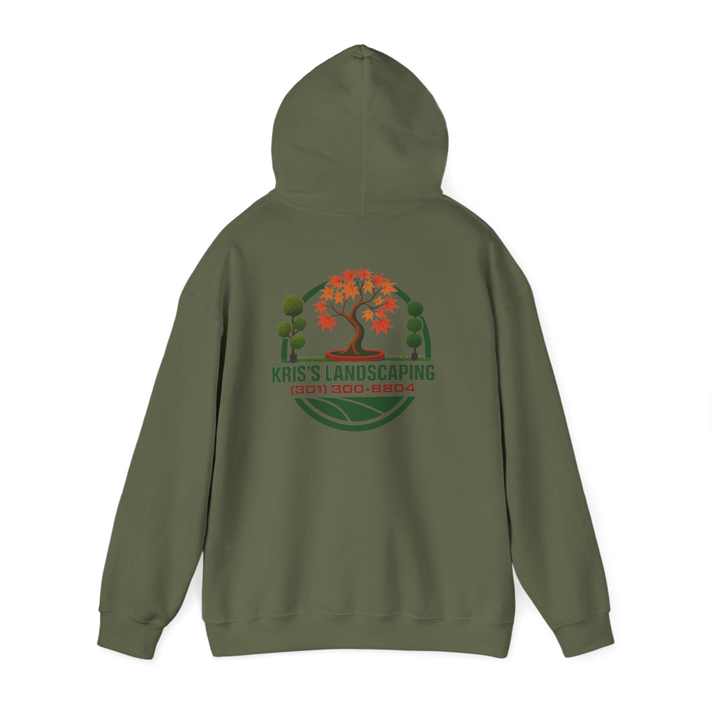 Kris's Landscaping Logo Hoodie finale volume bulk order optional