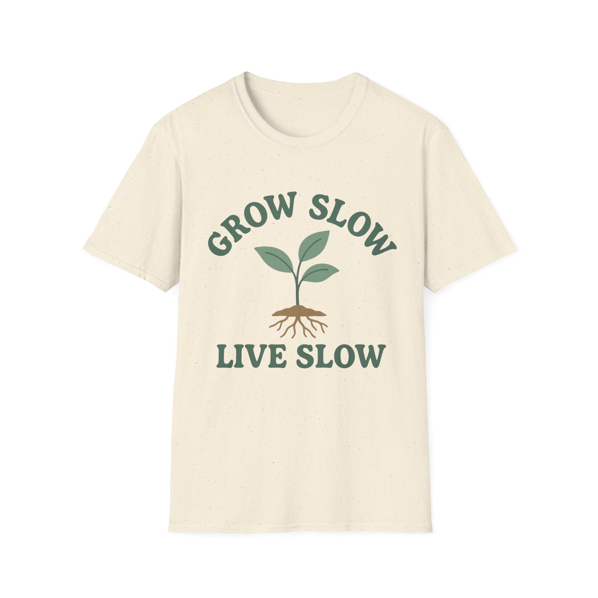 Grow Slow Live Slow T-Shirt | Relaxed Typography Tee