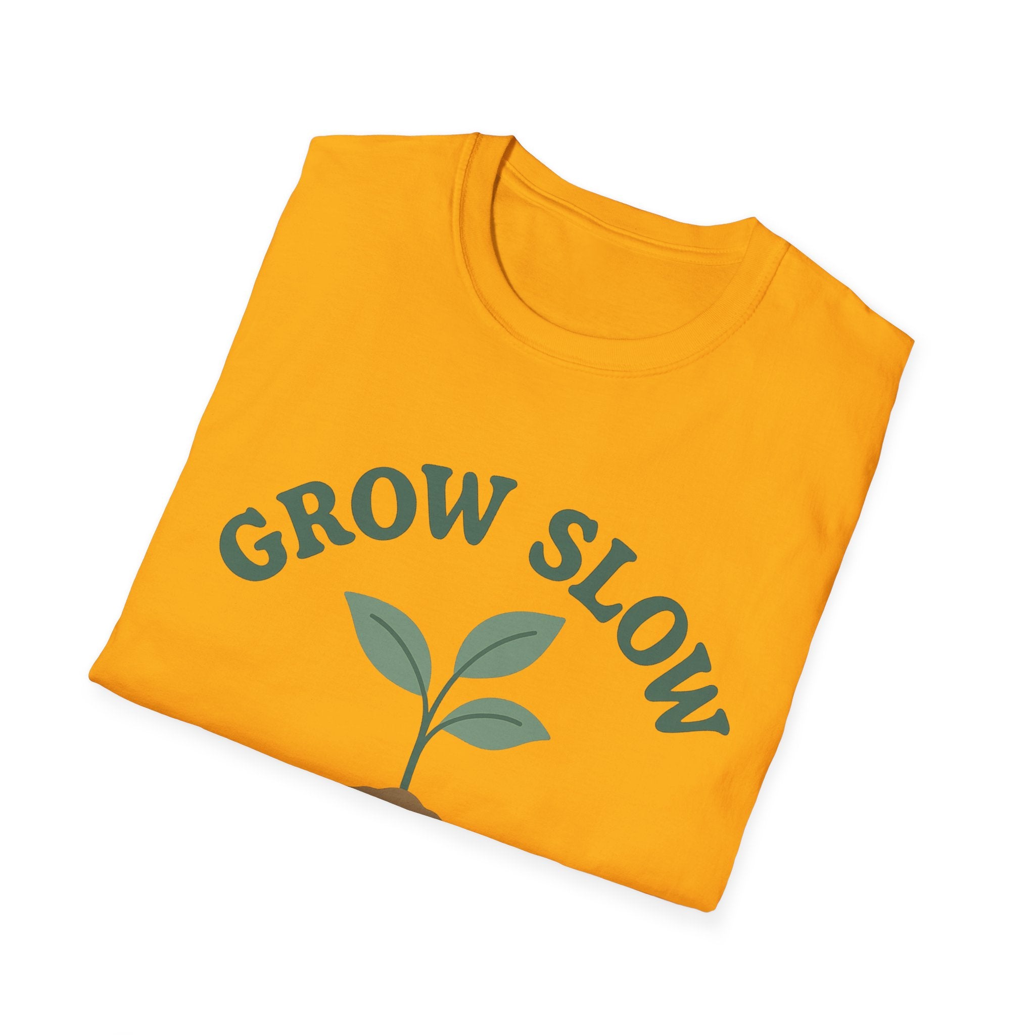 Grow Slow Live Slow T-Shirt | Relaxed Typography Tee