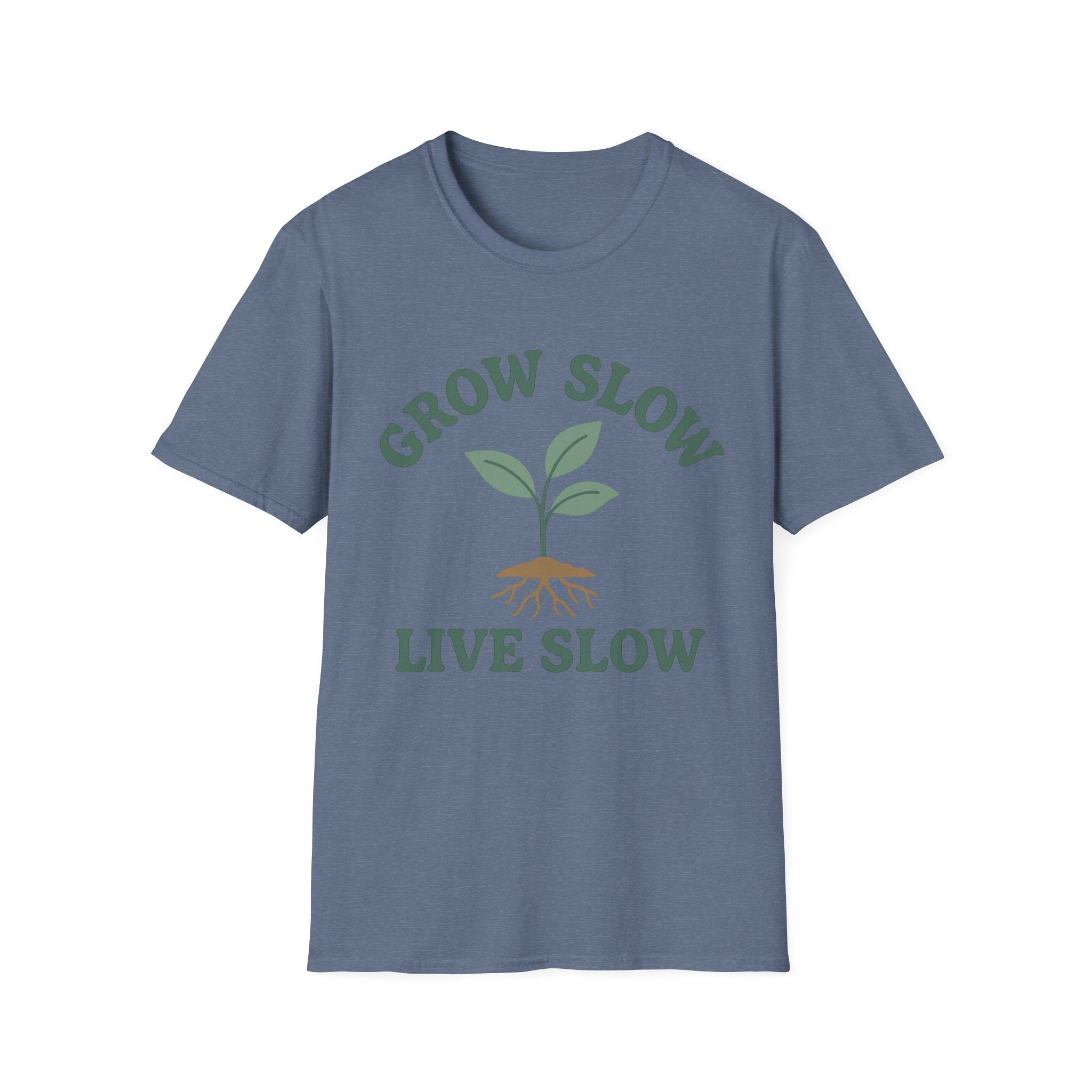 Grow Slow Live Slow T-Shirt | Relaxed Typography Tee