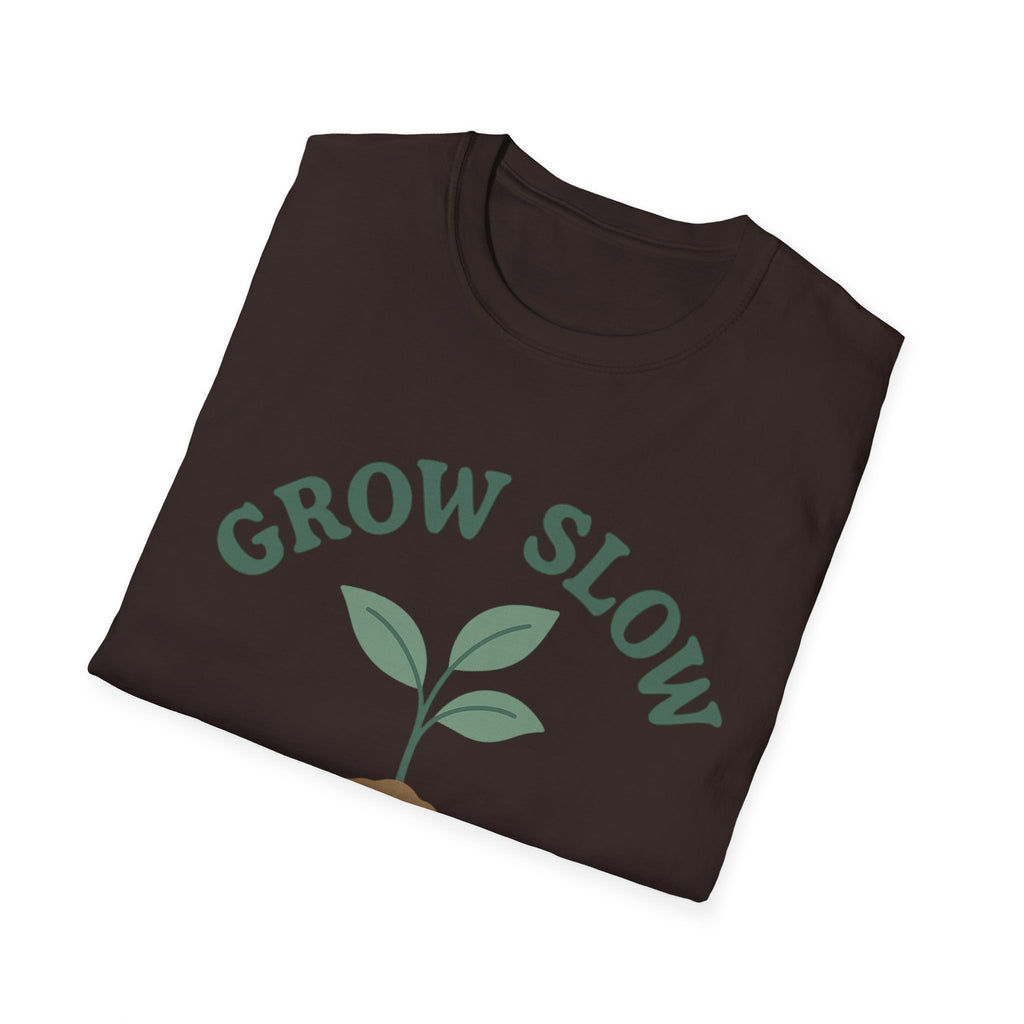 Grow Slow Live Slow T-Shirt | Relaxed Typography Tee