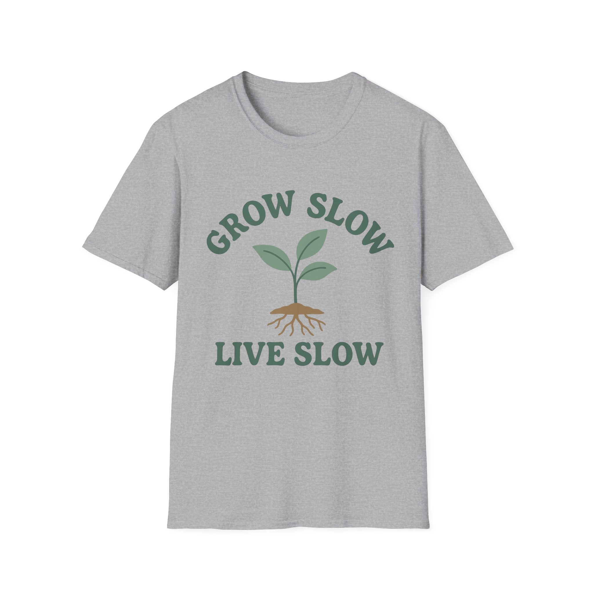 Grow Slow Live Slow T-Shirt | Relaxed Typography Tee