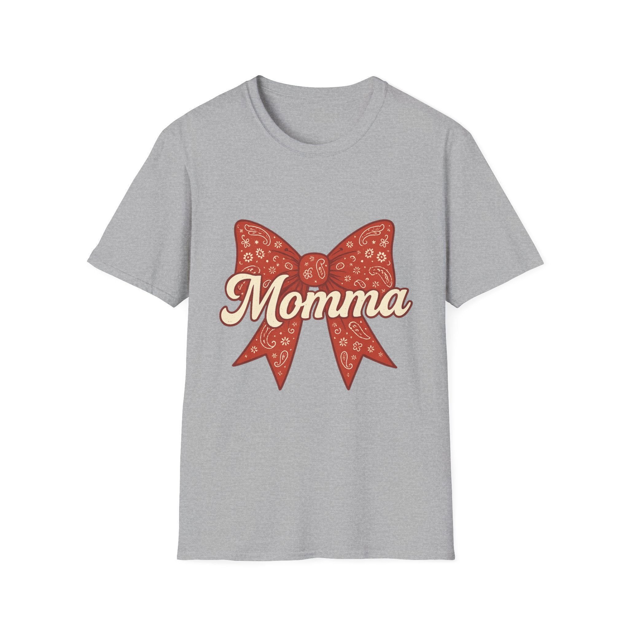 Ribboned Momma Bow southern boutique style T-Shirt | Momma Bow Tee
