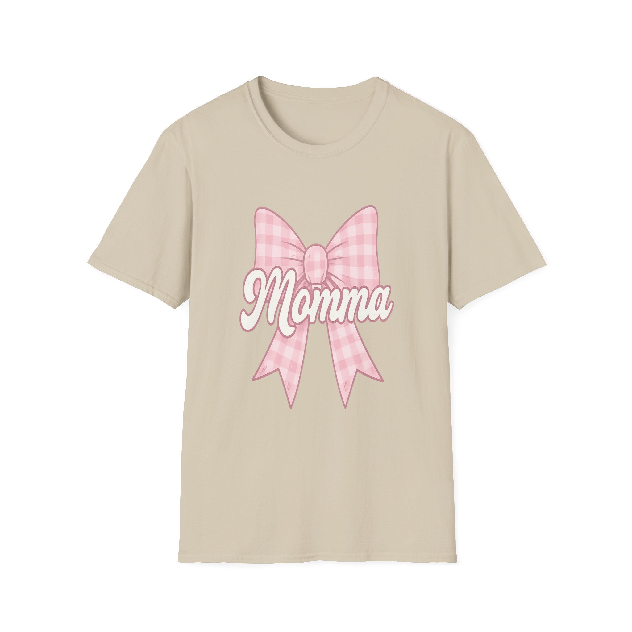 Pink Momma Bow T-Shirt  Mom Shirt, Bow Graphic