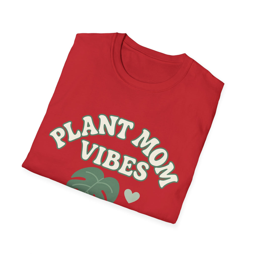Plant Mom Vibes T-Shirt | Plant Lover Shirt, Botanical Graphic Tee