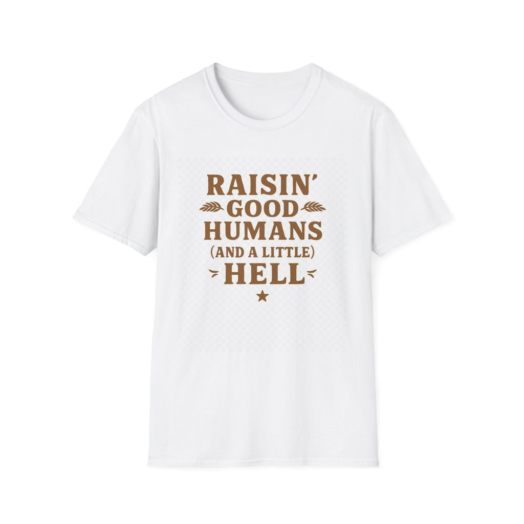 Raising Good Humans white T-Shirt | Parenthood Family Shirt | Kids Mom Dad Tee