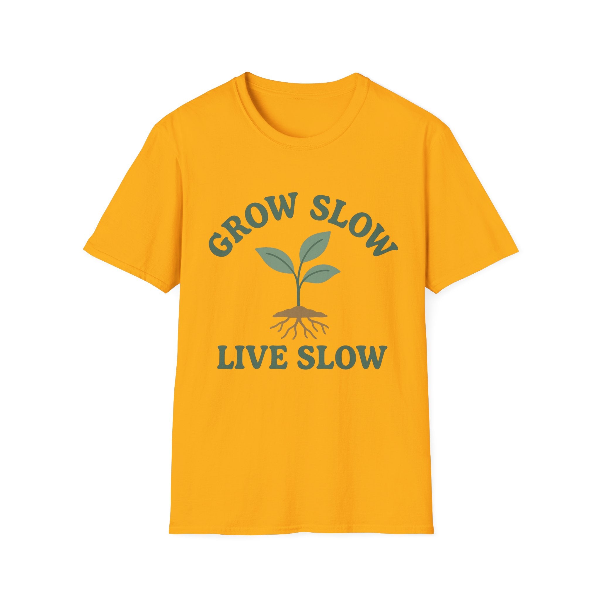 Grow Slow Live Slow T-Shirt | Relaxed Typography Tee