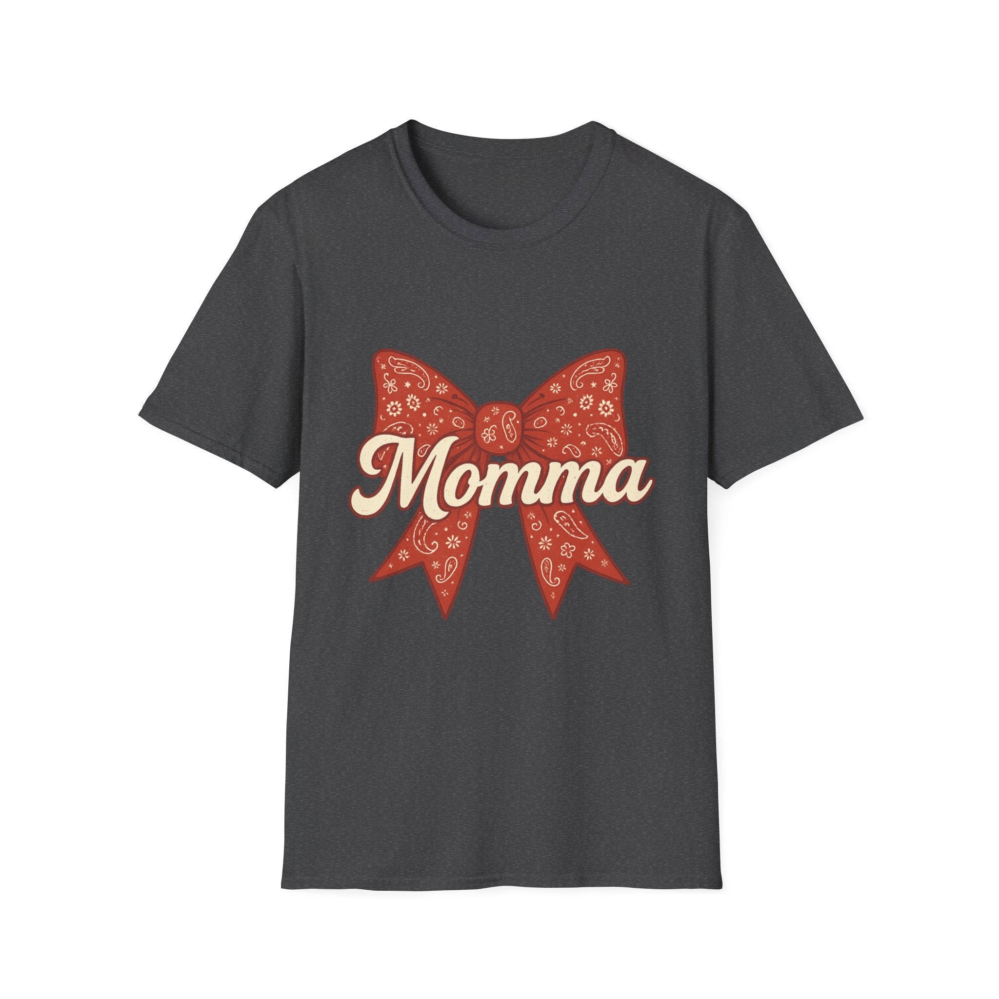 Ribboned Momma Bow southern boutique style T-Shirt | Momma Bow Tee