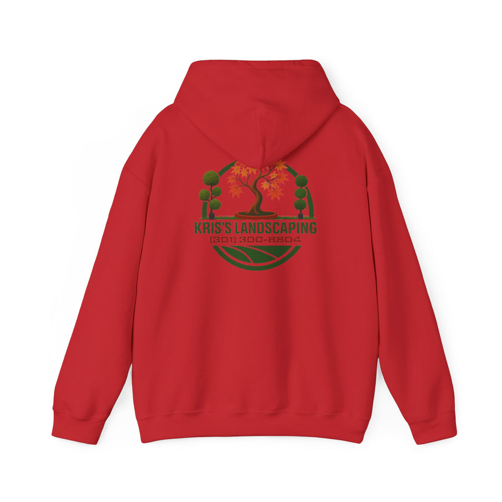 Kris's Landscaping Logo Hoodie finale volume bulk order optional