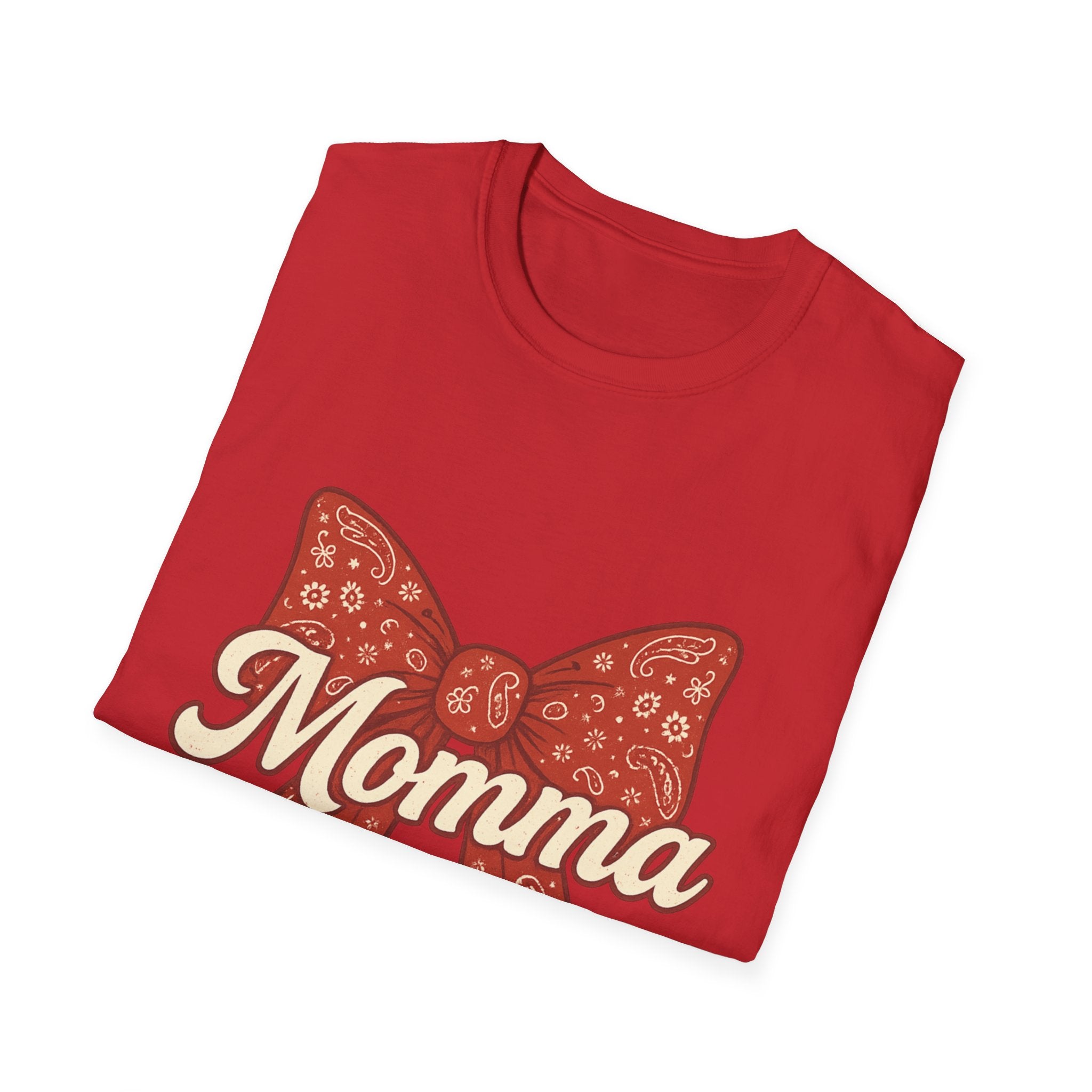 Ribboned Momma Bow southern boutique style T-Shirt | Momma Bow Tee