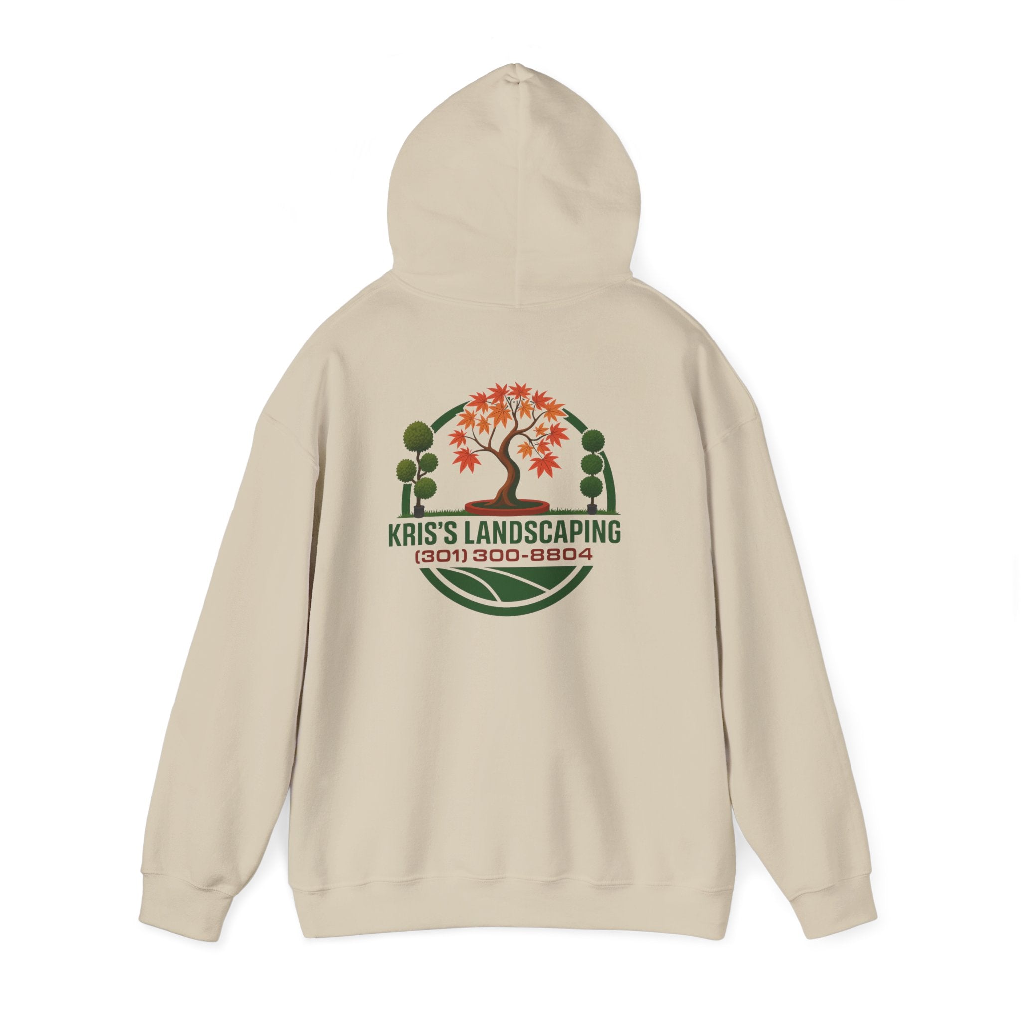 Kris's Landscaping Logo Hoodie finale volume bulk order optional