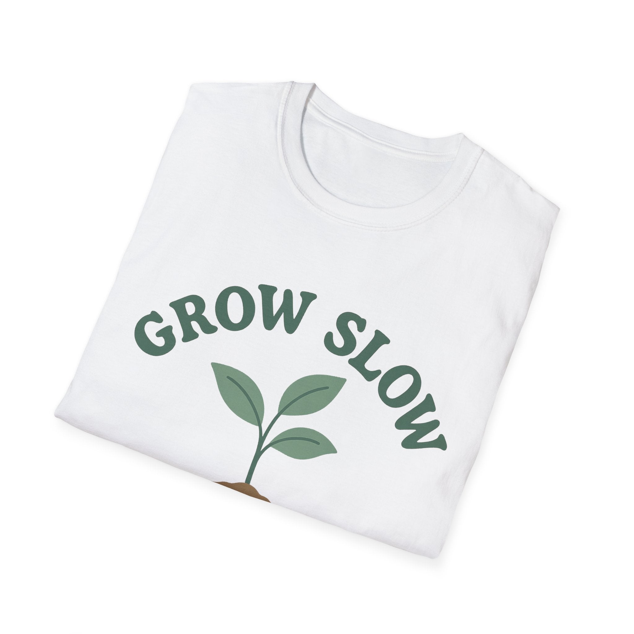Grow Slow Live Slow T-Shirt | Relaxed Typography Tee