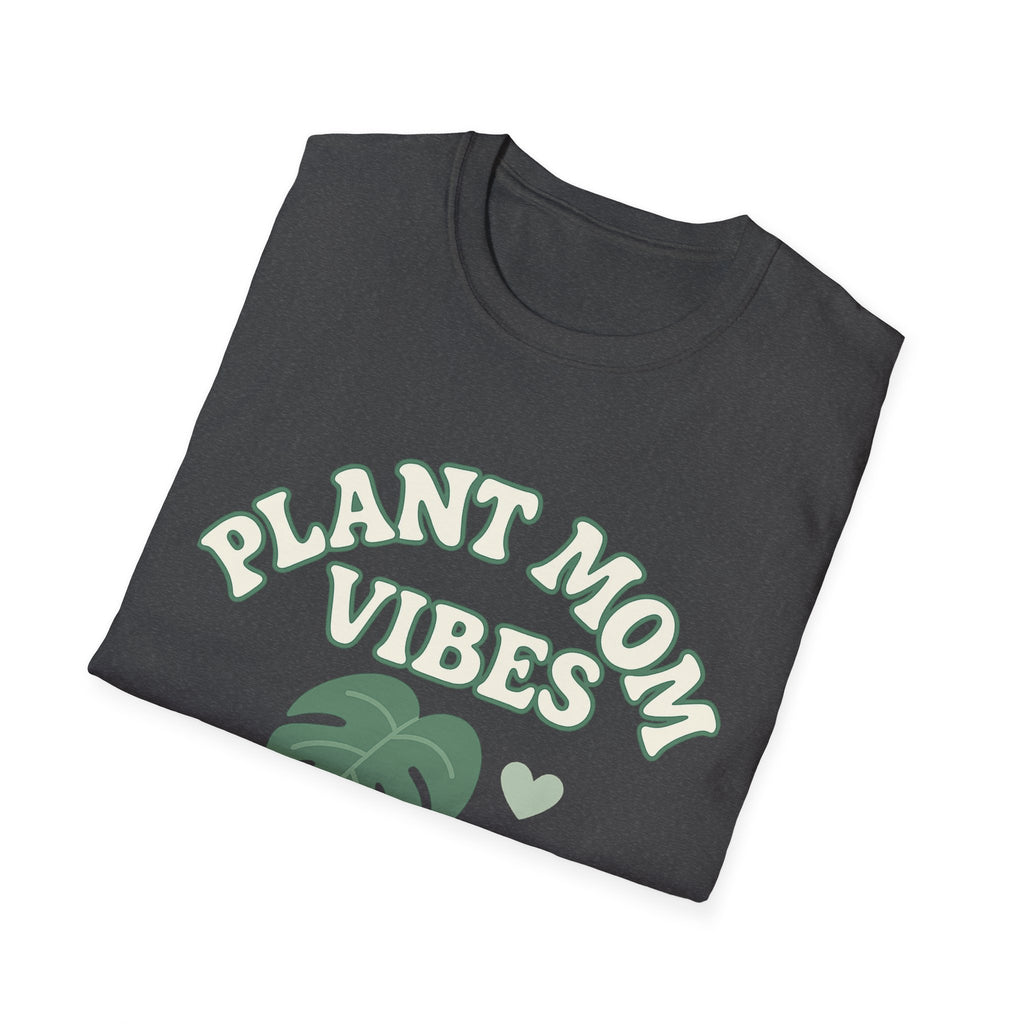 Plant Mom Vibes T-Shirt | Plant Lover Shirt, Botanical Graphic Tee