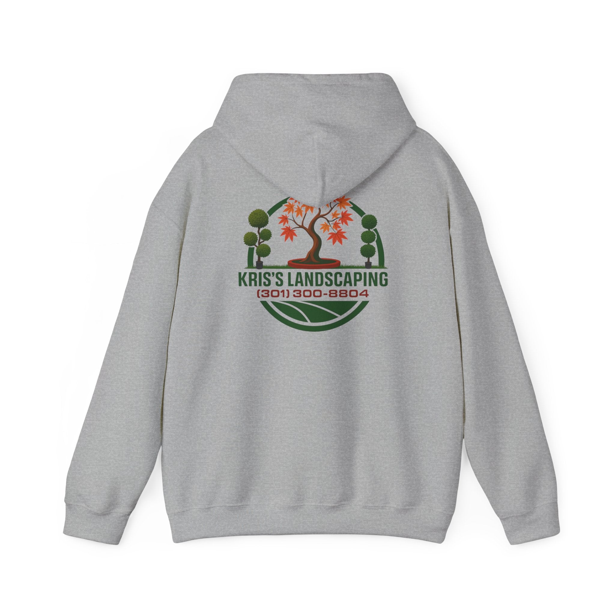 Kris's Landscaping Logo Hoodie finale volume bulk order optional