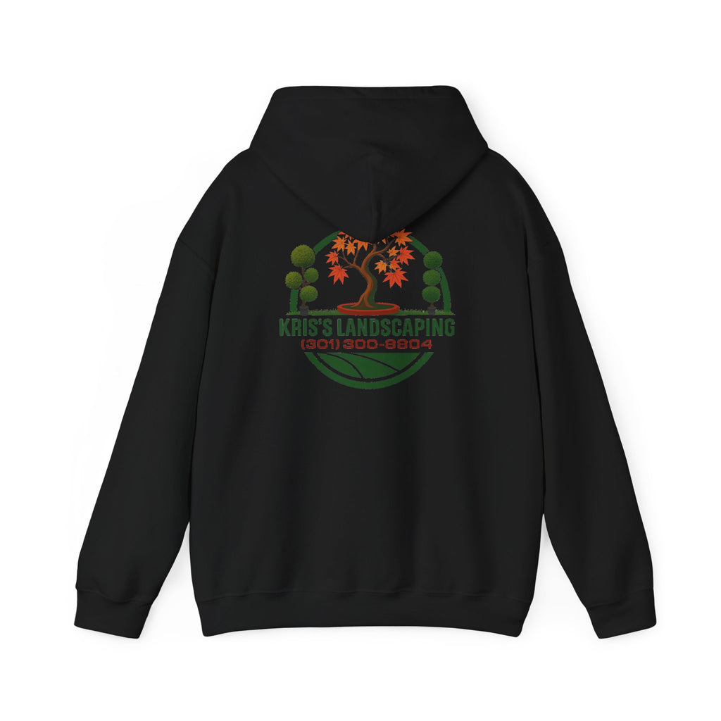Kris's Landscaping Logo Hoodie finale volume bulk order optional