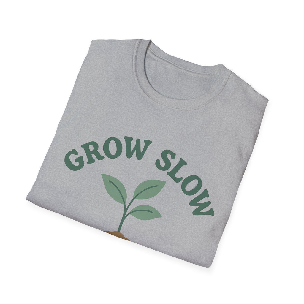 Grow Slow Live Slow T-Shirt | Relaxed Typography Tee