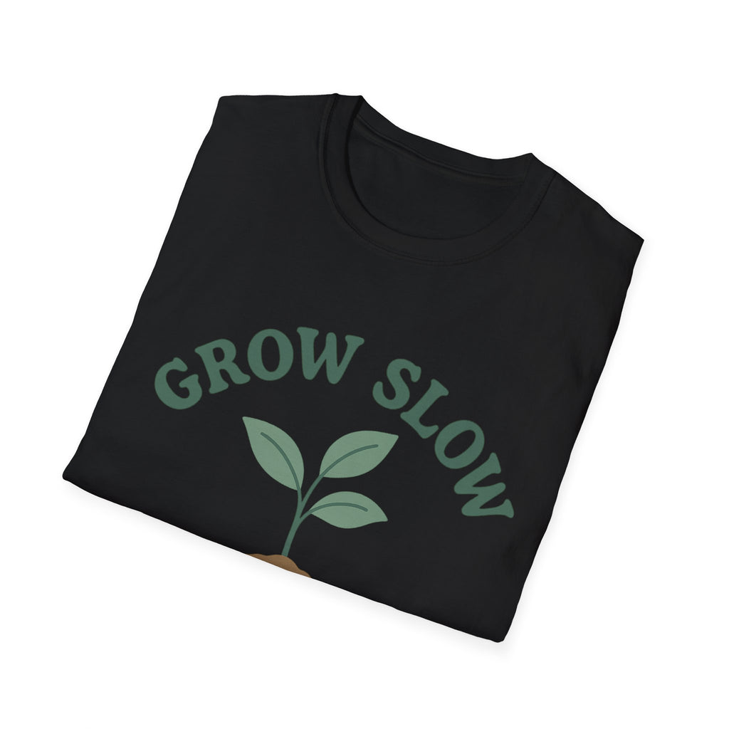 Grow Slow Live Slow T-Shirt | Relaxed Typography Tee