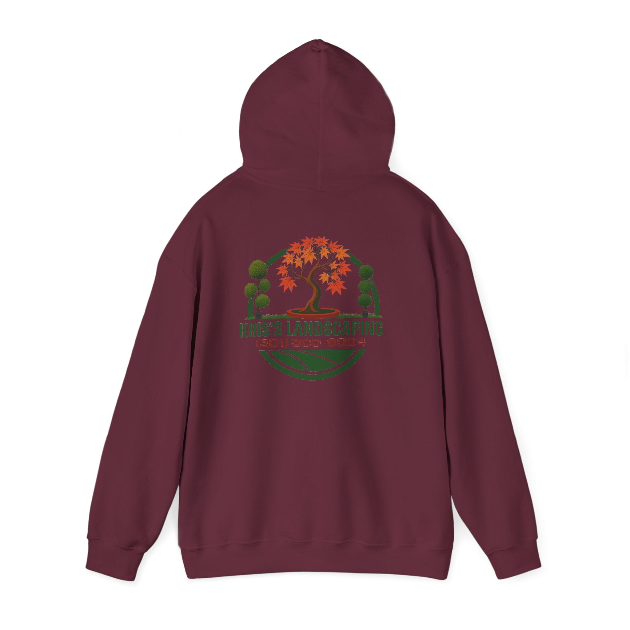 Kris's Landscaping Logo Hoodie finale volume bulk order optional