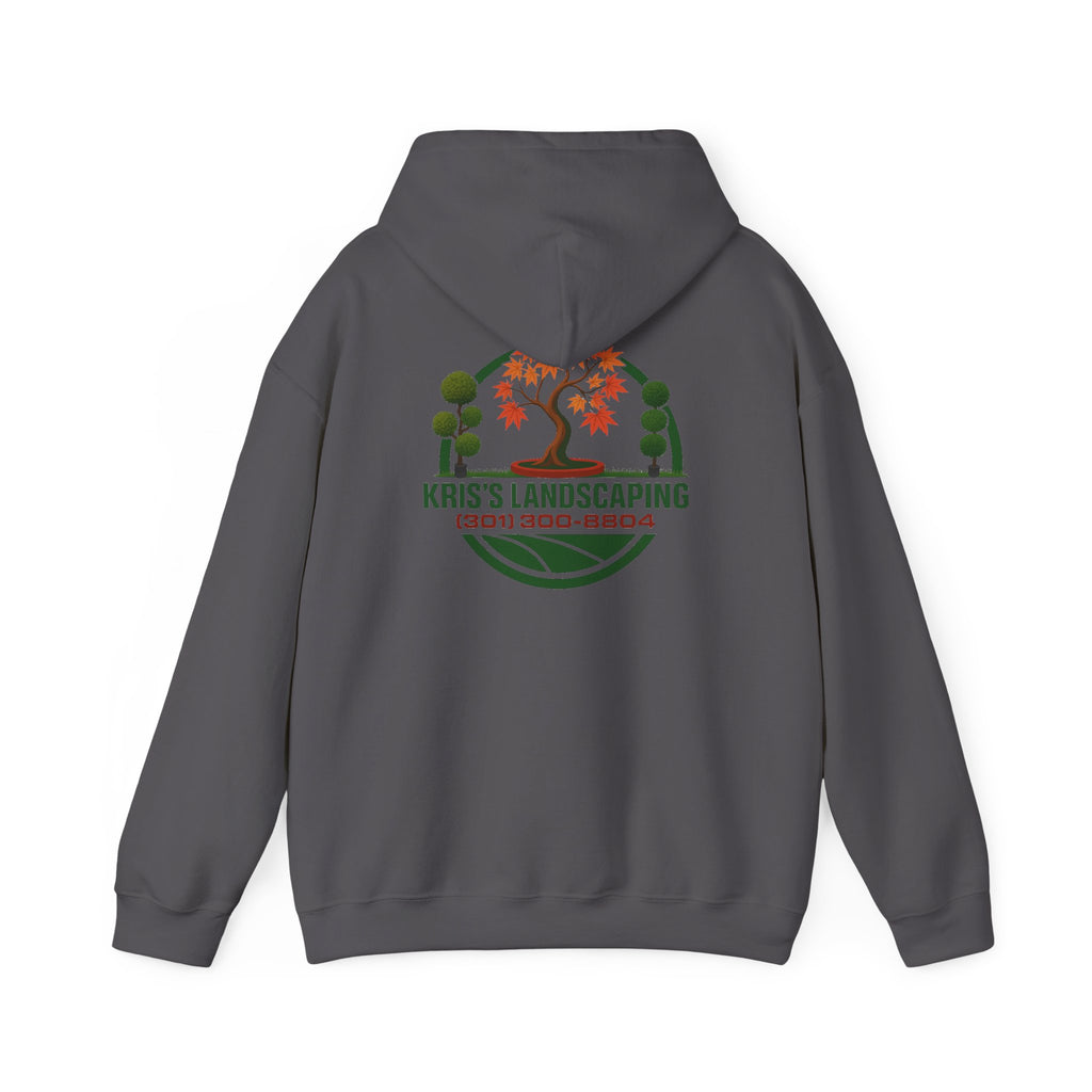 Kris's Landscaping Logo Hoodie finale volume bulk order optional