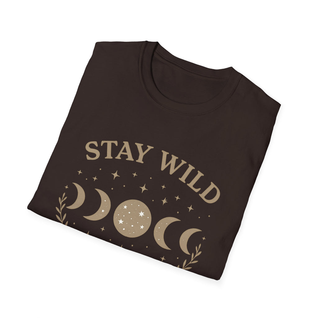 Stay Wild Moon Phase T-Shirt | Crescent Phases Graphic