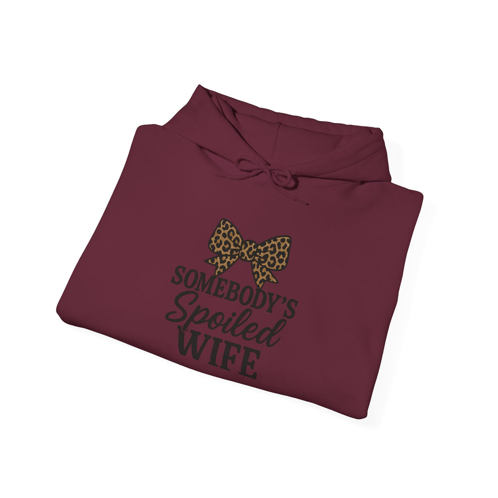 Somebody's Spoiled Wife Hoodie | Leopard Bow Wife Sweatshirt
