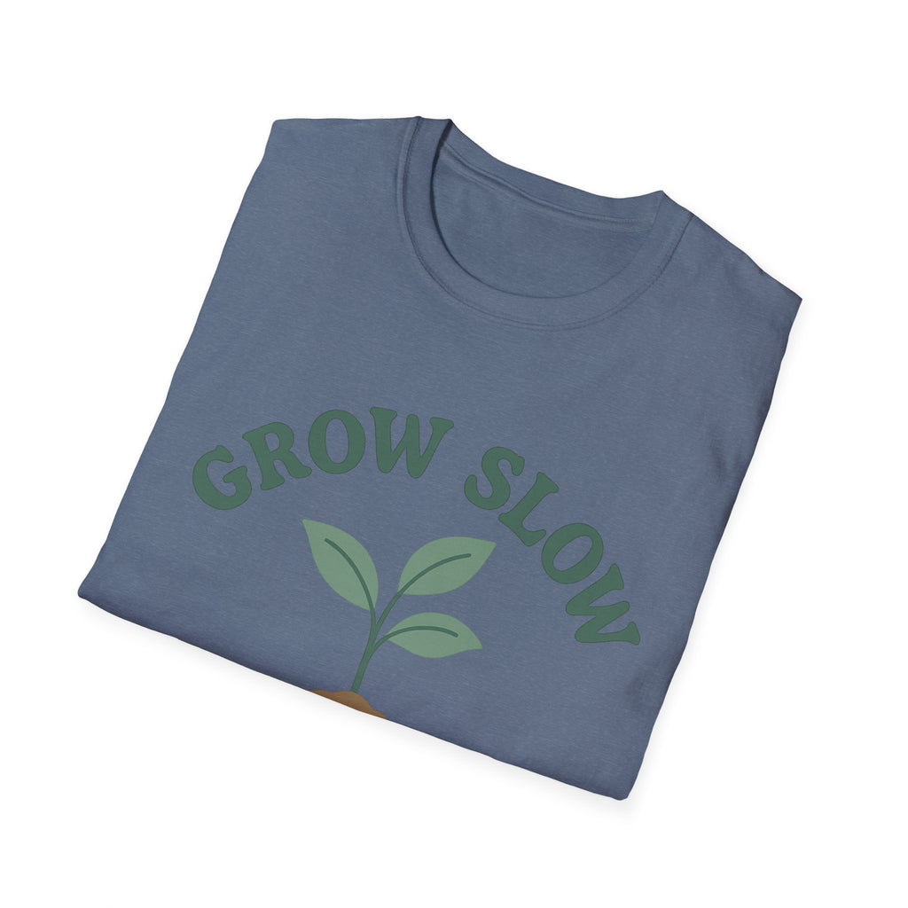 Grow Slow Live Slow T-Shirt | Relaxed Typography Tee