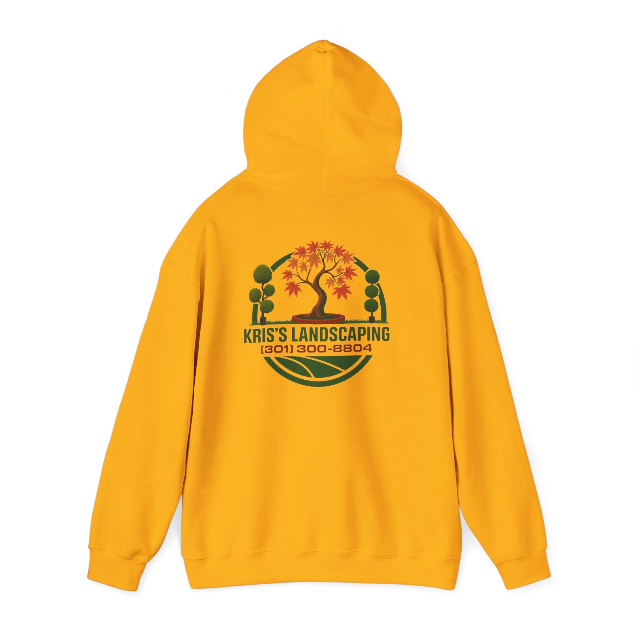 Kris's Landscaping Logo Hoodie finale volume bulk order optional