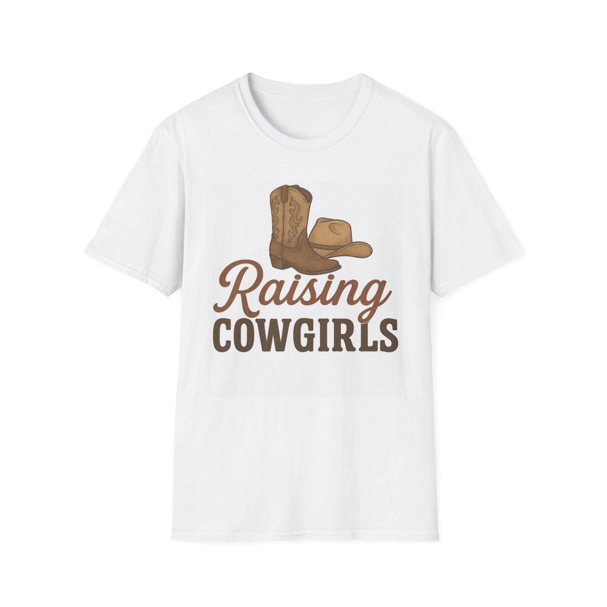 Cowgirl Spirit white t shirt raising cowgirls