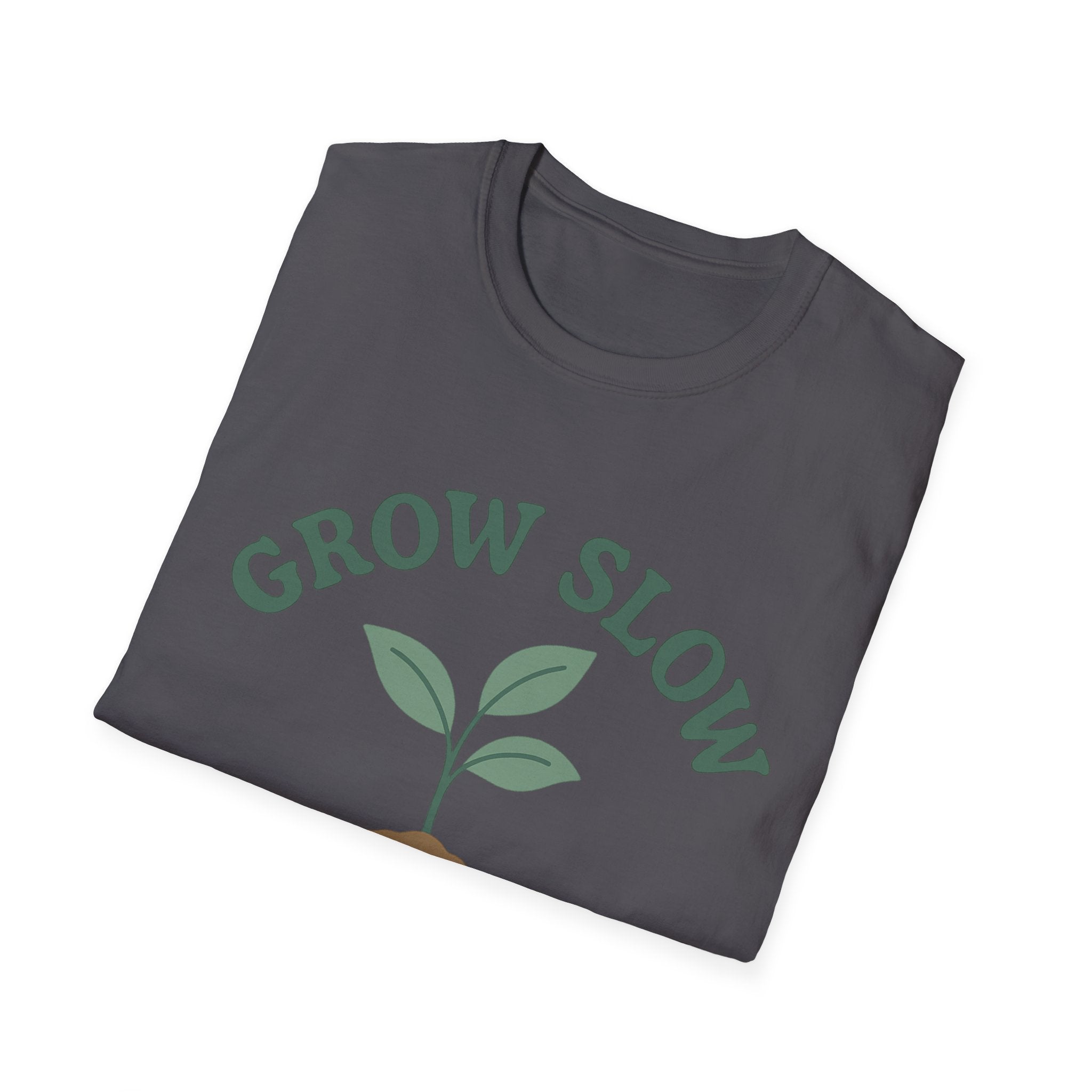 Grow Slow Live Slow T-Shirt | Relaxed Typography Tee