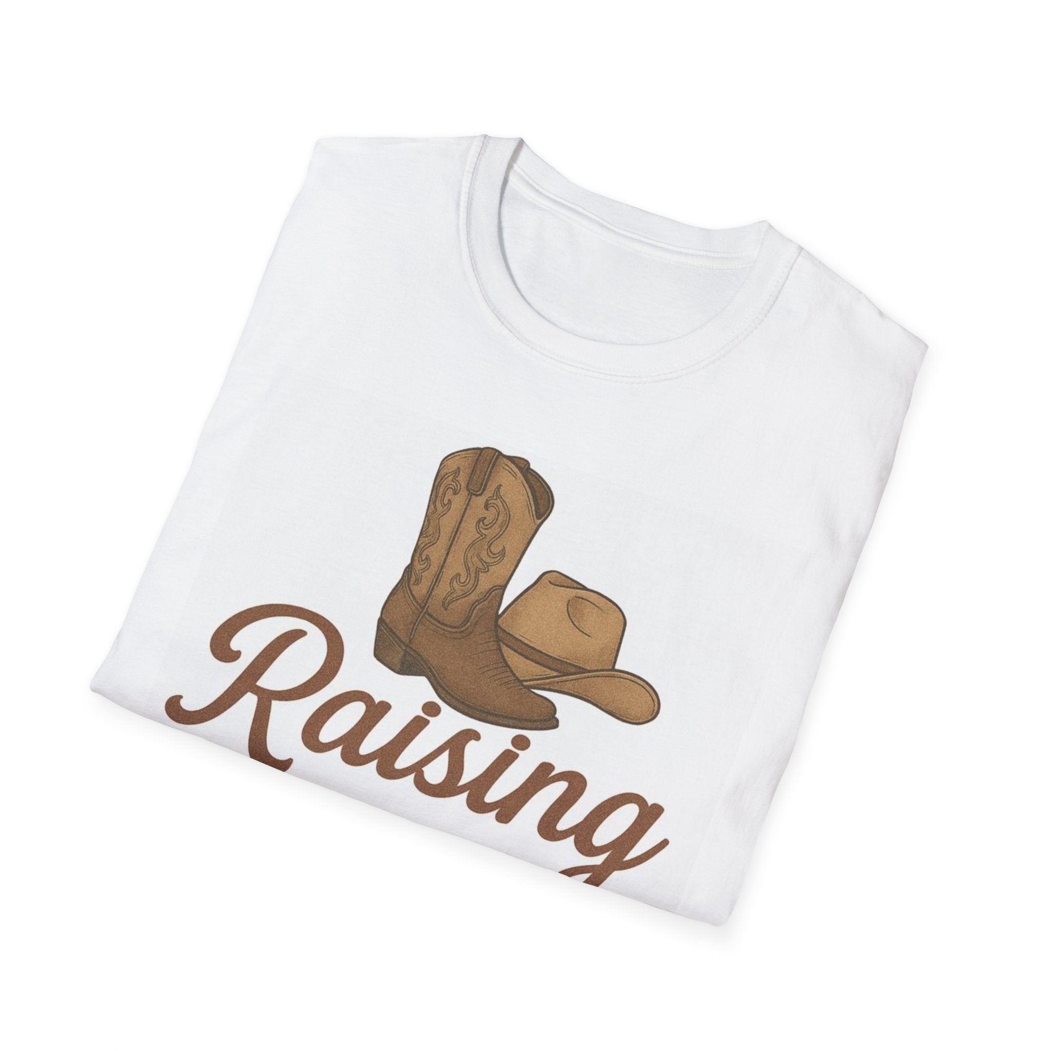 Cowgirl Spirit white t shirt raising cowgirls