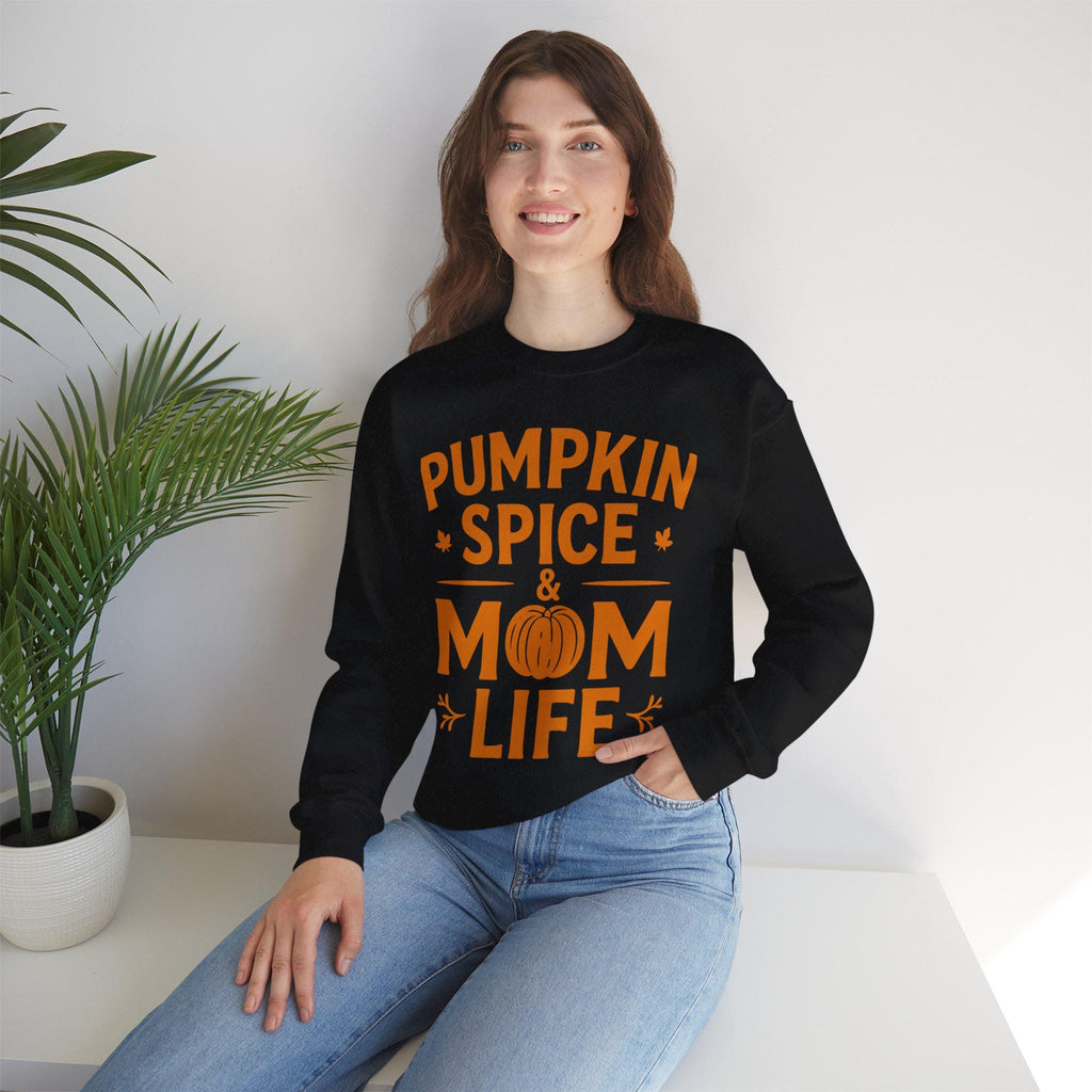 Fall Mom Life Pumpkin Spice Unisex Sweatshirt, Cozy Long Sleeve Sweater for Autumn, Gift for Mom, Fall Vibez Top, Comfortable Pullover, Fall