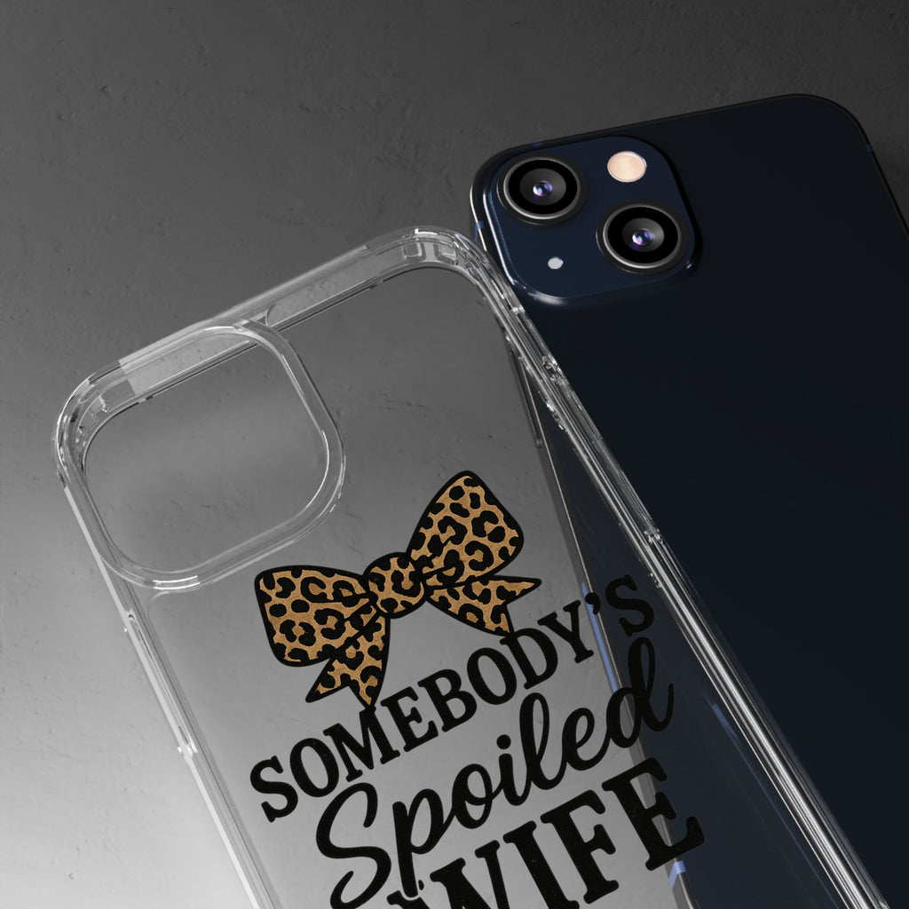 Leopard Bow Clear Phone Case | Stylish iPhone Case | Protective Phone Cover