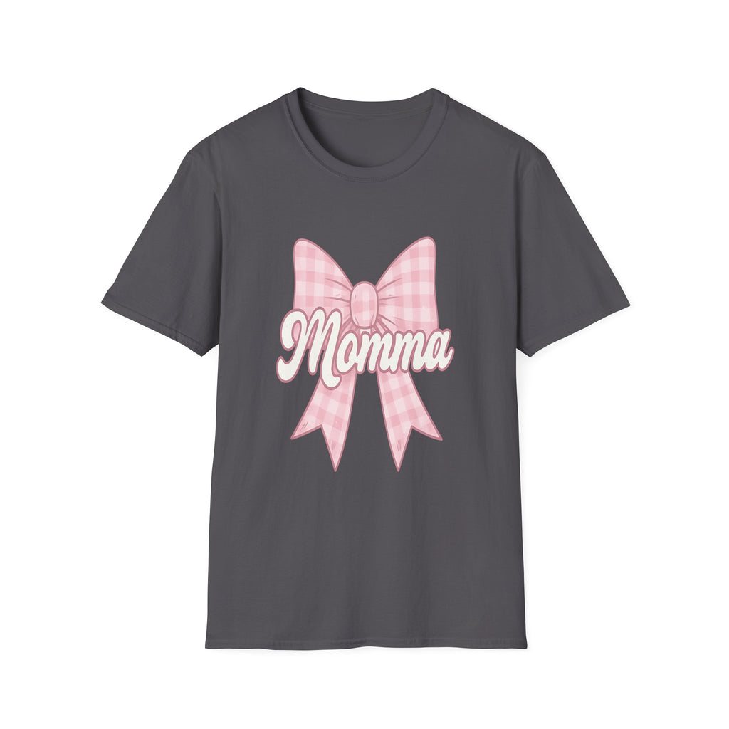 Pink Momma Bow T-Shirt  Mom Shirt, Bow Graphic
