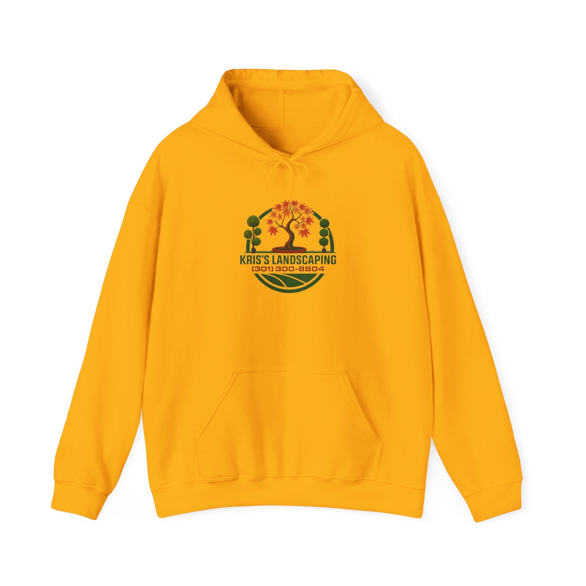 Kris's Landscaping Logo Hoodie finale volume bulk order optional