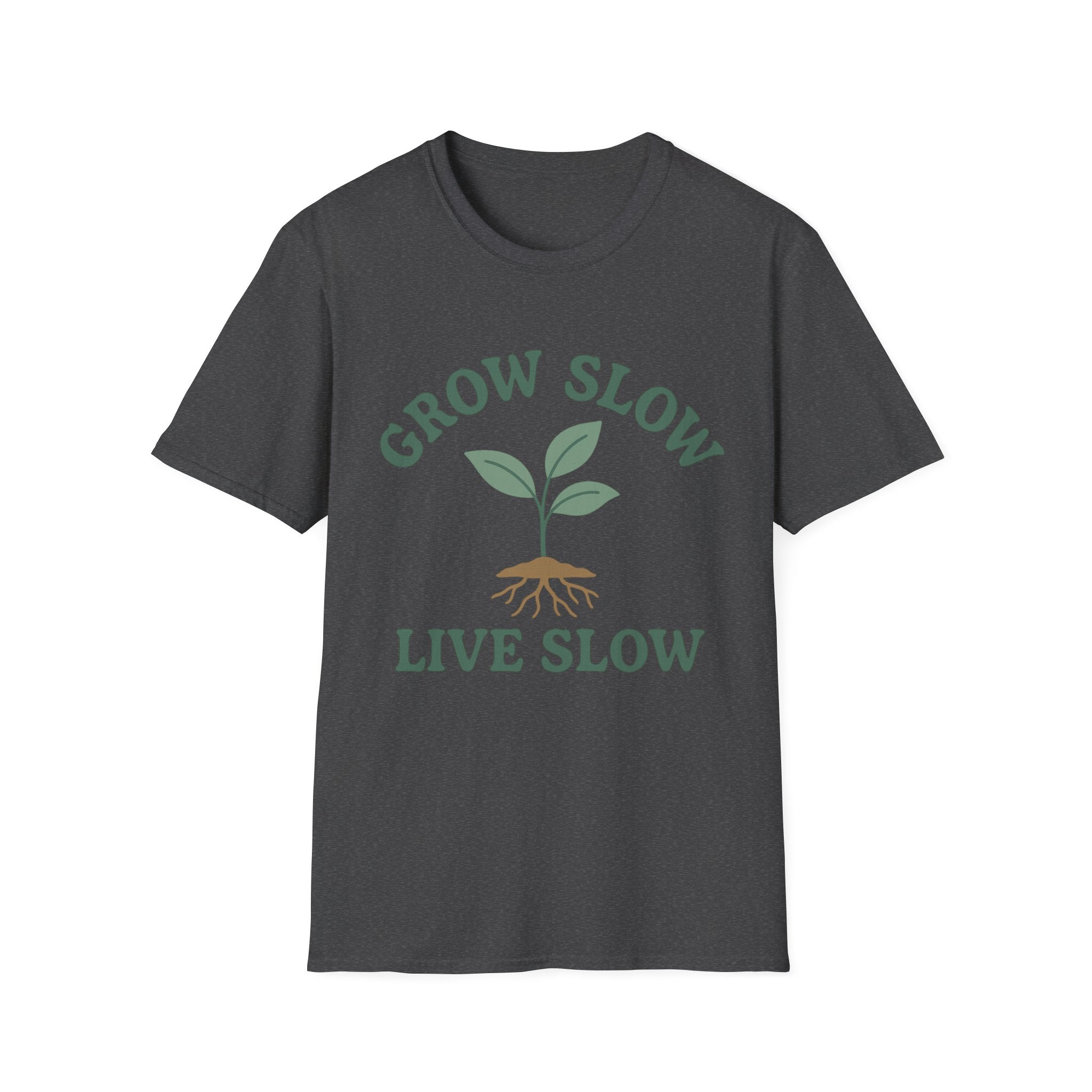 Grow Slow Live Slow T-Shirt | Relaxed Typography Tee