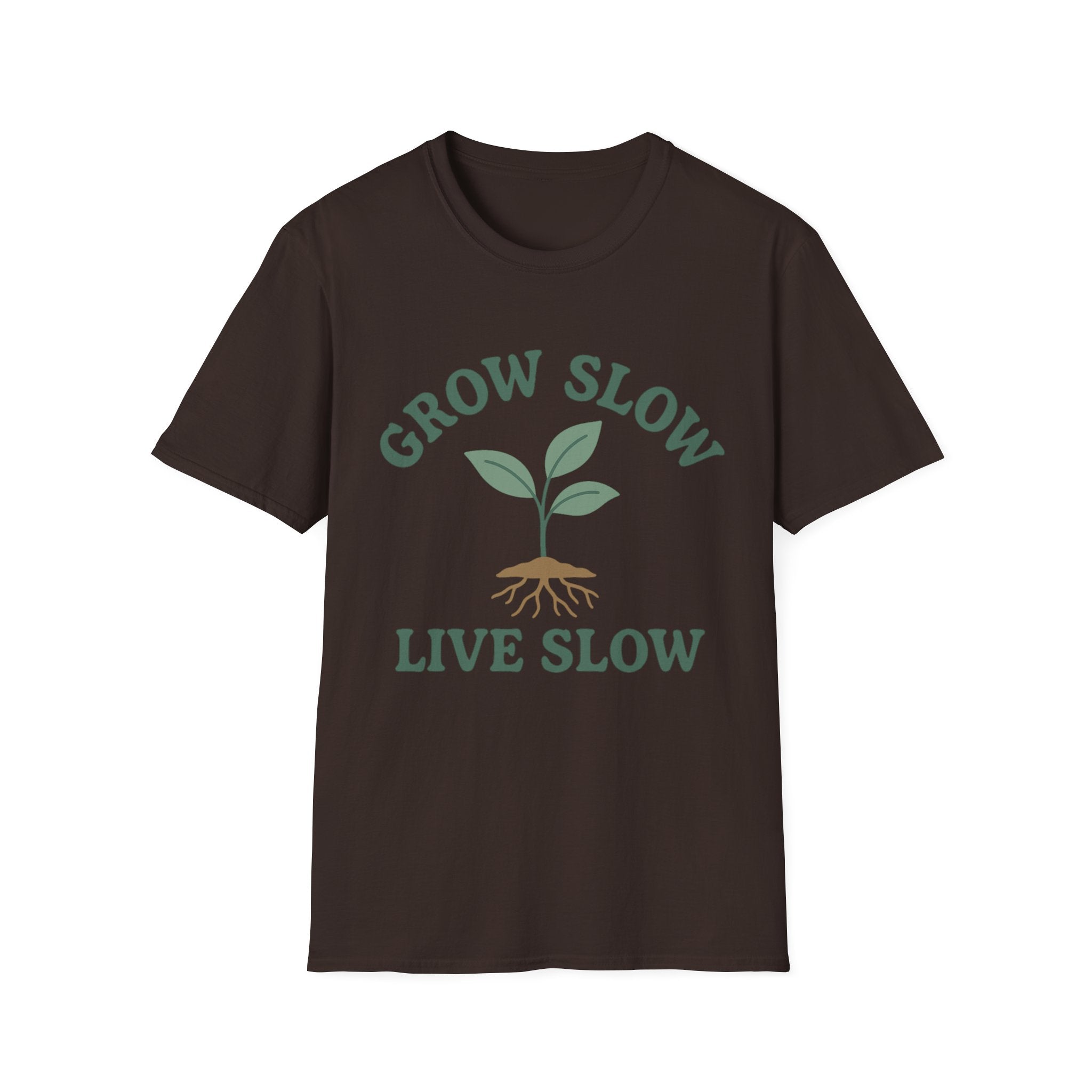 Grow Slow Live Slow T-Shirt | Relaxed Typography Tee
