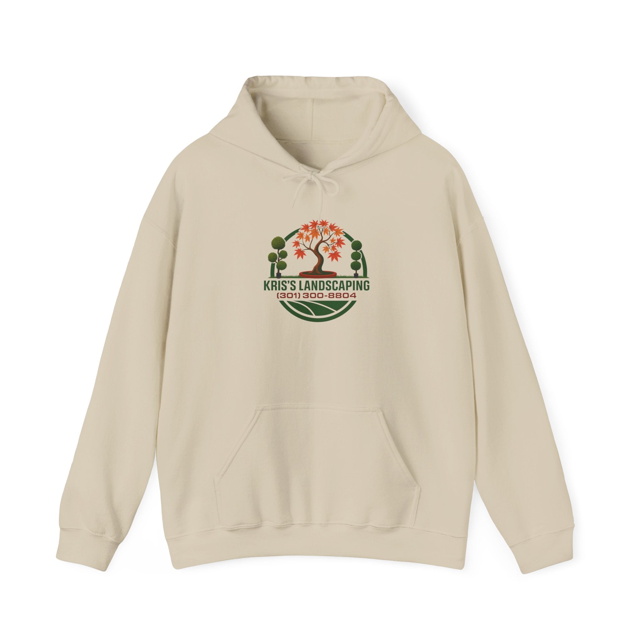 Kris's Landscaping Logo Hoodie finale volume bulk order optional
