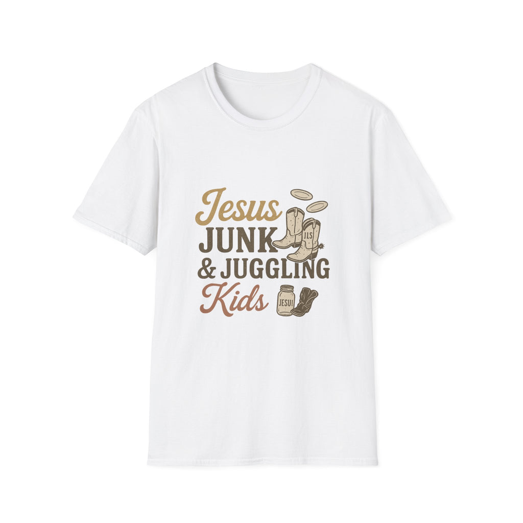jesus junk and kids tshirt for the dumpster diving christian we all know one is it you?