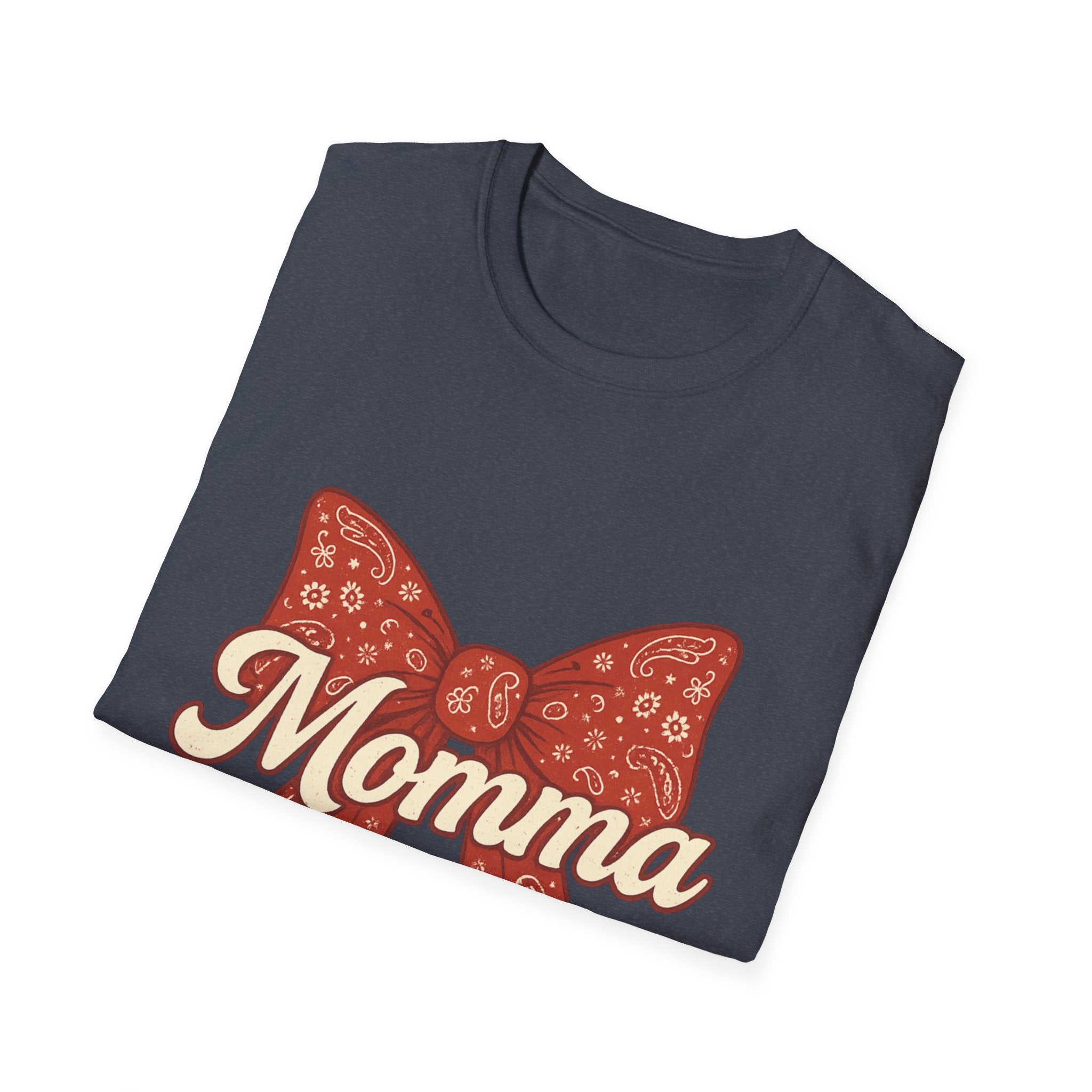 Ribboned Momma Bow southern boutique style T-Shirt | Momma Bow Tee