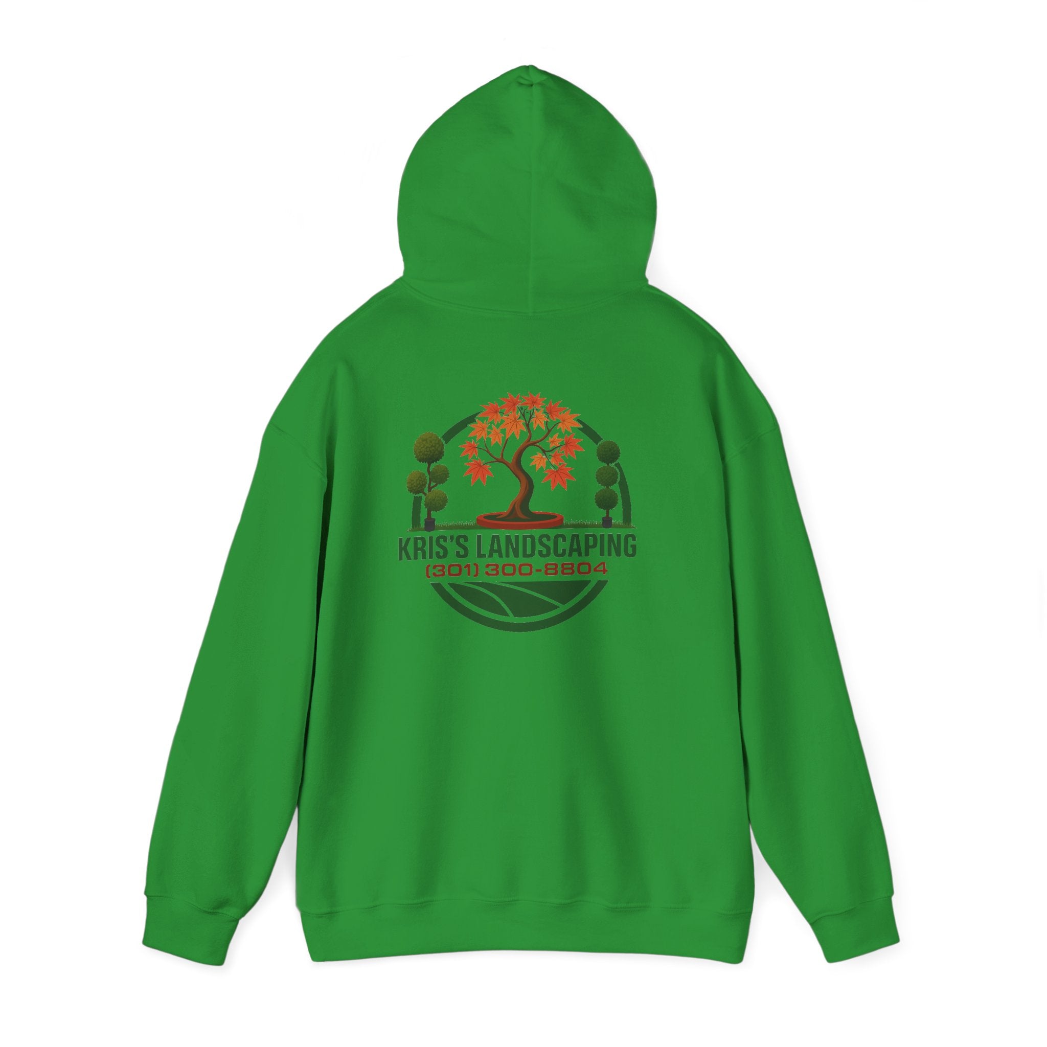 Kris's Landscaping Logo Hoodie finale volume bulk order optional