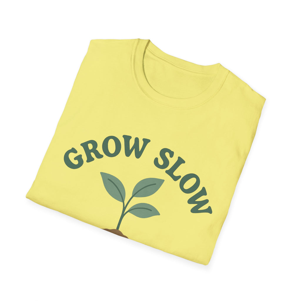 Grow Slow Live Slow T-Shirt | Relaxed Typography Tee