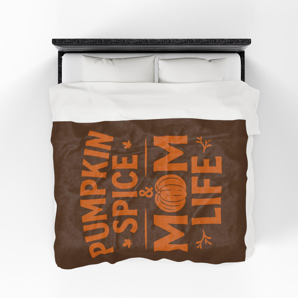 Pumpkin Spice Mom Life Blanket: Oversized Fall Cuddle Weather Blanket
