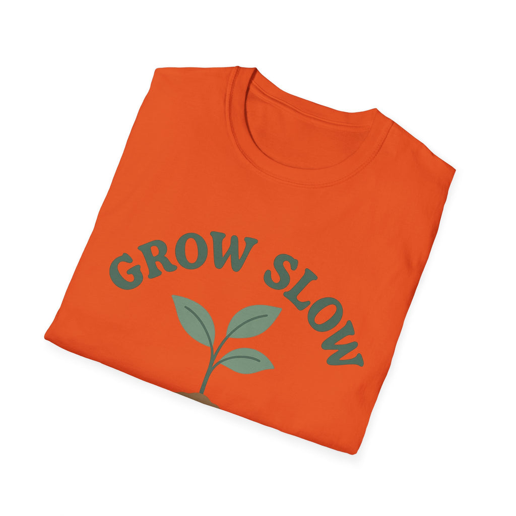 Grow Slow Live Slow T-Shirt | Relaxed Typography Tee