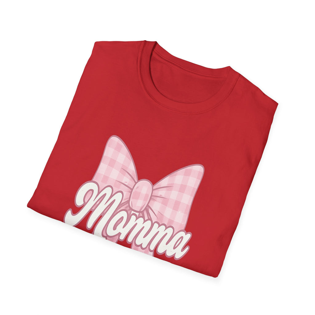 Pink Momma Bow T-Shirt  Mom Shirt, Bow Graphic