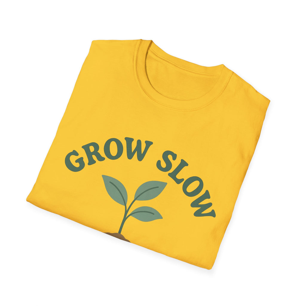 Grow Slow Live Slow T-Shirt | Relaxed Typography Tee