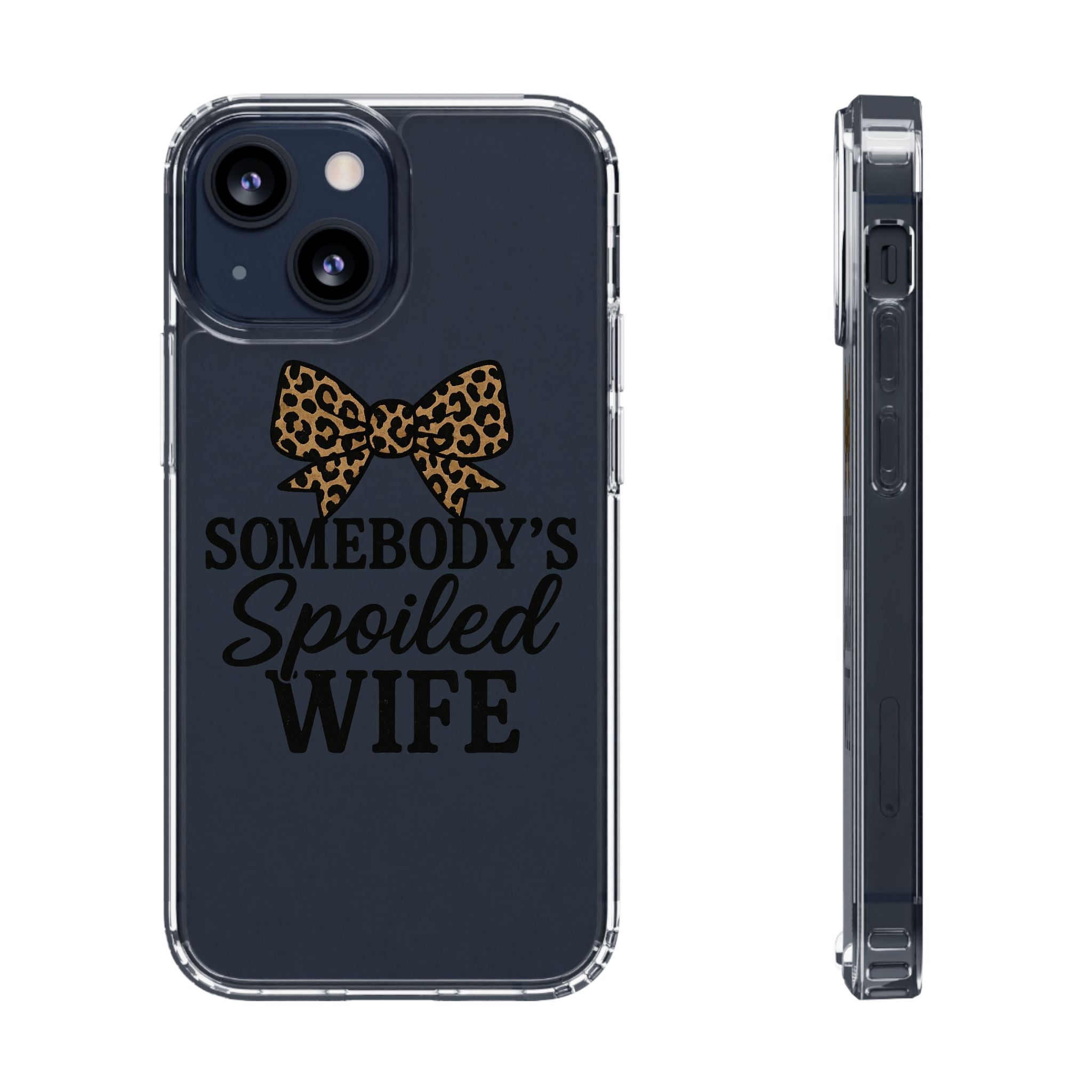 Leopard Bow Clear Phone Case | Stylish iPhone Case | Protective Phone Cover